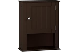 RiverRidge, Espresso Ashland Single Door Wall Cabinet, One Size