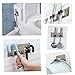 Mop Broom Grip Holder, 2 Pcs Reusable Self-Adhesive Holder, No Drilling Wall Mounted Hanger Holders,Clean Tool Organizer Kitchen Bathroom-Max Load 11 lbs (White)