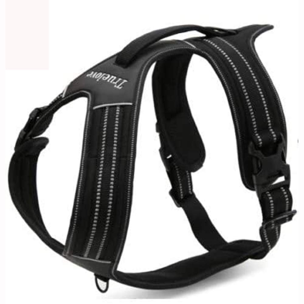 Truelove Dog Harness With Handle Soft Padded Pet Harness Vest,Reflective Material,Adventure Training,Strong Oxford Outer Layer for larger dogs TLH5551 (Black,M) โ image 1