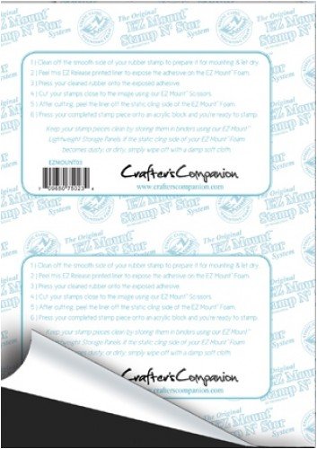 EZMount Foam Thin Black Rubber Stamp Block Mounting Adhesive Sheet 8.5" x 11"