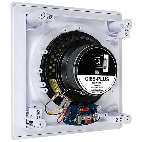 Caixa Acústica de Embutir JBL CI6S Plus Arandela Quadrada 160W