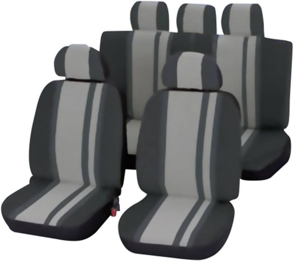 cartrend Unitec Newline 84957 14-Part Car Seat Cover Set Grey/Black, Black, grey
