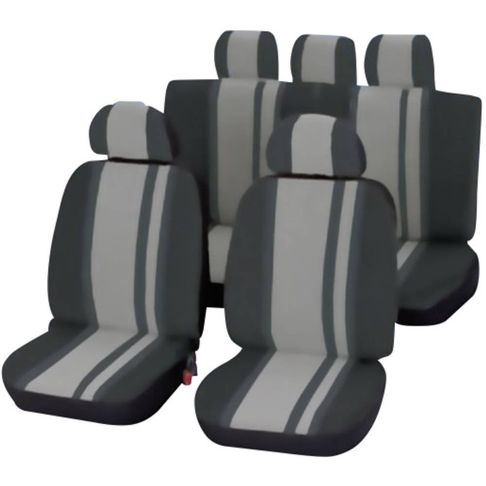 cartrend Unitec Newline 84957 14-Part Car Seat Cover Set Grey/Black