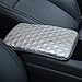 Forala Fluffy Car Armrest Seat Box Cover Protector Warm Furry Sheepskin Wool Auto Center Console Cover Universal Fit for SUV/Truck/Car,Gray