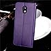 Galaxy J7 2018,J7 Star,J7 Refine,J7 Aero,J7 Aura,J7 Top Case,[Flower Embossed] Leather Wallet Flip Folio Protective Case Cover with Card Holder and Stand for Samsung Galaxy J7 2018 SM-J737 (Purple)