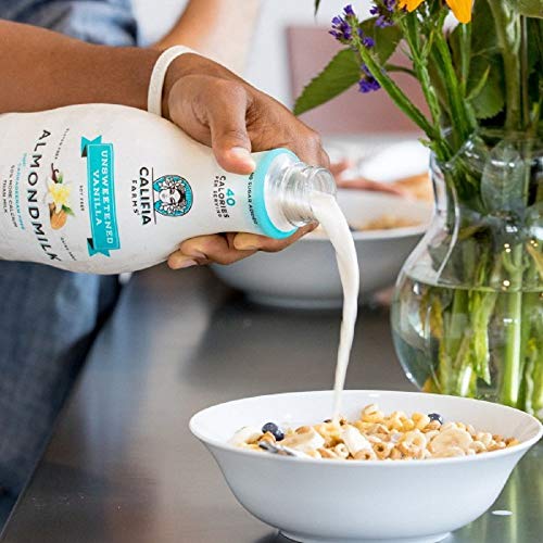 Califia Farms Unsweetened Vanilla Almondmilk, 48 Oz (Pack of 8) Dairy