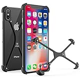 Apple iPhone X Case, iPhone X Bumper, Ultra Thin Apple iPhone X Bumper Case Aluminium Metal Frame Cover [2 Screen Protectors][Support Wireless Charging] for iPhone X/10,OATSBASF (iPhone X-Black2)
