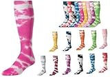 Tie Dye Sports Athletic Tube Socks, 11 Colors/3 Sizes (Soccer, Volleyball, Softball, Lacrosse, Basketball)