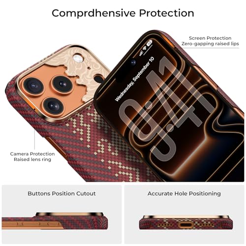 BENKS ArmorAir Knight Case for iPhone 17 Pro Max, Compatible with Magsafe, Ultra Slim & Lightweight 17 Pro Max Magnetic Case Built with Kevlar Aramid Fiber, Caseless Touch Feeling