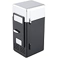 Oumij Mini USB Fridge - LED USB Refrigerator - Portable Compact Refrigerator - Drinks Beverage Cans,Refrigerator and Heater - For Home,Office, Car(Black)