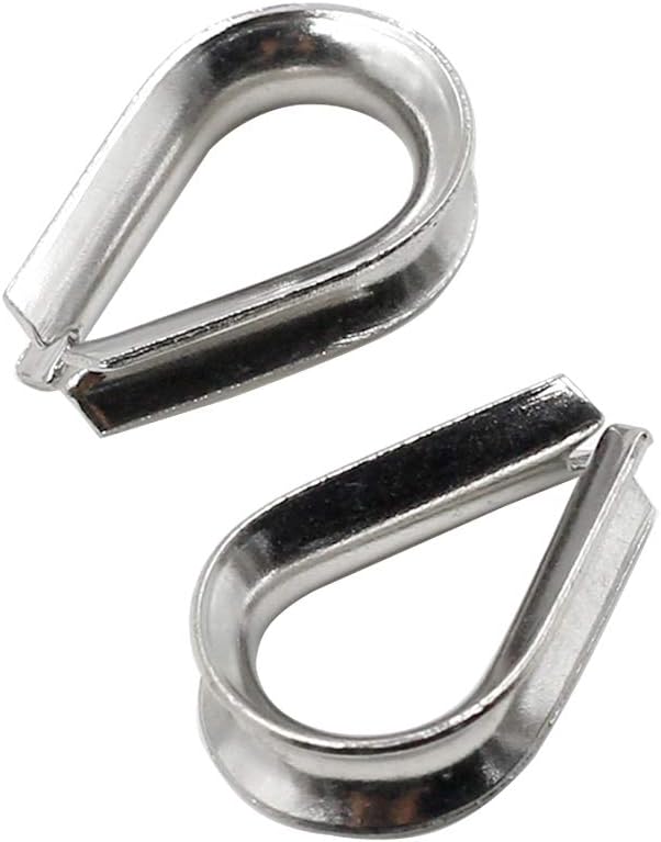 Hxchen 20Pcs M4 316 Stainless Steel Thimble for 1/85/32 Diameter Wire