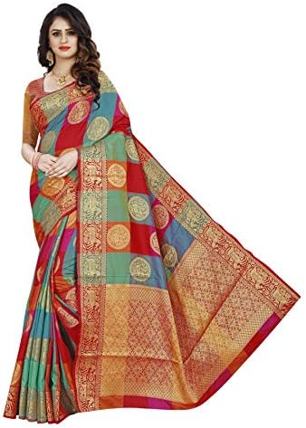 RIVANA Woven Banarasi Patola silk sarees for women (Color_Multi)…