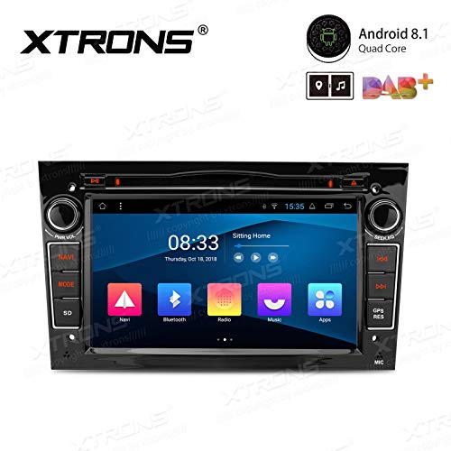 XTRONS 7 Inch Android 8.1 Car Stereo Radio GPS Navigator with Bluetooth 5.0 USB SD DVD Drive Supports Backup Camera DVR Full RCA SWC 4G 3G for Opel Astra Vectra (Black)