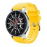 Fashion Silicone Band Sport Replacement Strap For Samsung Galaxy Watch 46mm (Yellow)