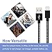DANTENG 3'/6'/10' Extra Long Charging Cord, Nylon Braided 8 Pin to USB Lightning Charger for iPhone 7/Se/5/5S/6/6S/6 Plus/iPad Air/Mini/iPod - Black/White - 4 Piece