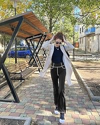 G4Free Black Yoga Pants for Women Bootleg Workout