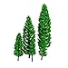 10Pcs 1.9 inch - 6.3 inch Green Train Set Scenery Landscape Model Tree Scale 1/50