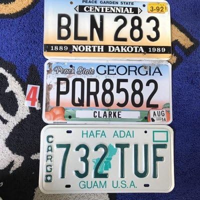 Amazon Co Jp アメリカ ナンバープレート Usa ライセンスプレート コレクション 3枚セット 4 文房具 オフィス用品
