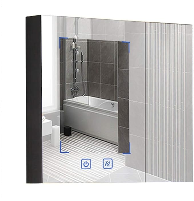 Armarios con Espejo Acero Inoxidable Botiquín con Espejo, con luz