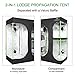 CoolGrows Upgraded 2-in-1 36″x24″x53″ Mylar Hydroponic Grow Tent with Easy View Window and Floor Tray for Indoor Plant Germination Growingthumb 1