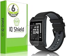 Pebble 2 Screen Protector (6-Pack), IQ Shield LiQuidSkin Full Coverage Screen Protector for Pebble Time 2 HD Clear Anti-Bubble Film - with