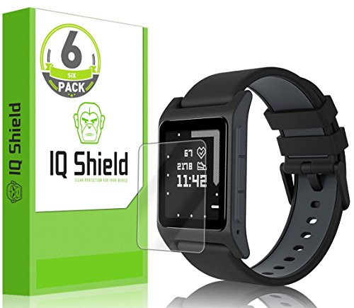 Pebble 2 Screen Protector (6-Pack), IQ Shield LiQuidSkin Full Coverage Screen Protector for Pebble Time 2 HD Clear Anti-Bubble Film - with Pebble 2 Screen Protector (6-Pack), IQ Shield LiQuidSkin Full Coverage Screen Protector for Pebble Time 2 HD Clear Anti-Bubble Film - with