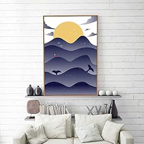 Framed Home Artwork Abstract Simple Style for Living Room Bedroom