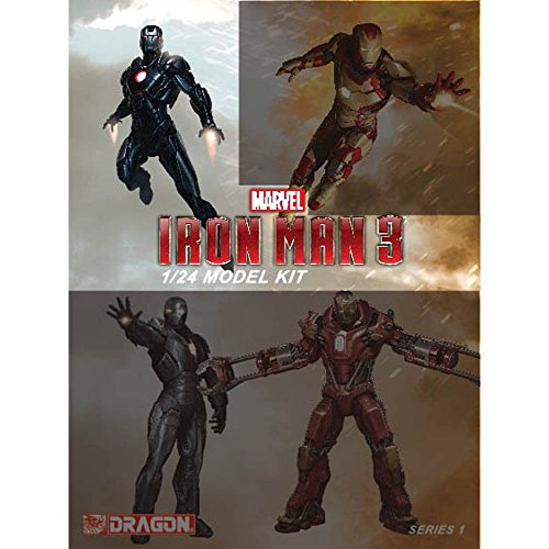 Dragon Models Iron Man 3 - Mark 16 - Black Stealth Suit Nightclub Model Kit (1/24 Scale) - Thumbnail 4