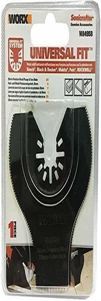 WORX WA4958 35 mm Precision Wood Plunge and Saw Blade for WORX Sonicrafter/Oscillating/Multi-Tool