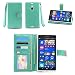 IZENGATE Nokia Lumia 1520 Wallet Case - Executive Premium PU Leather Flip Cover Folio with Stand (Mint)