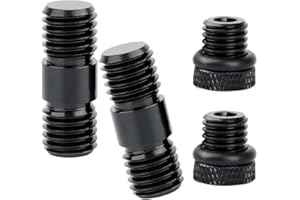 GECIC M12 Thread Rod Cap Plug 15mm Rod Rail Extension Connector Set and Rod End Stopper Screw Applicable for Standard 15mm Rod Support DSLR Shoulder Mount Rig Rail Block Clamp Rods Combination System