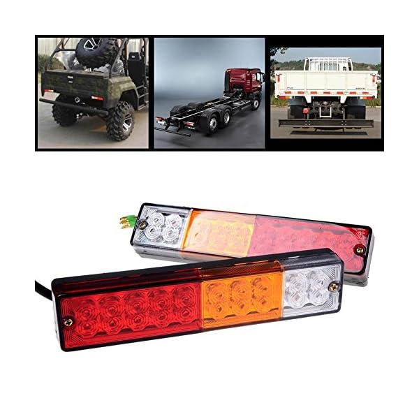 20-LED-Trailer-Tail-Lights-Glamouric-Brake-Rear-Lights-Turn-Signal-Reverse-Lamp-3W-IP65-Waterproof-RV-Stop-taillights-Red-Amber-White-for-Cars-Boats-Trucks-Pack-of-2