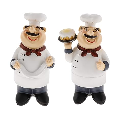 B Blesiya Italian Chef Figurine Kitchen Decor With 5 Various Shape