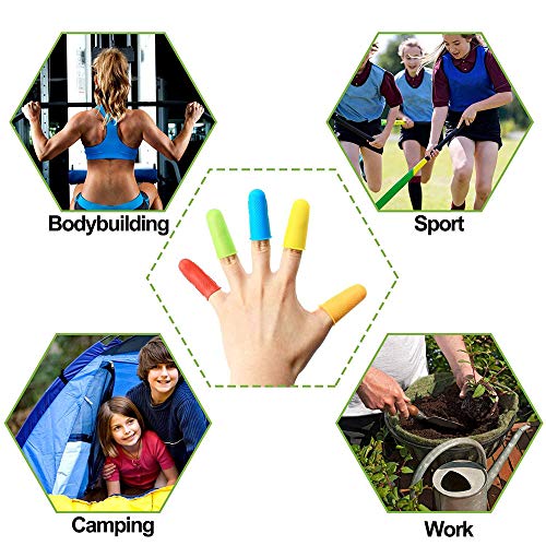 image for Auswaur 12 Pieces Silicone Finger Protectors Covers Caps for Hot Glue 