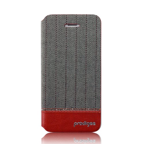 Prodigee VEST Flip Folio cover case for iPhone 5 / 5s / SE, Brown / Gray