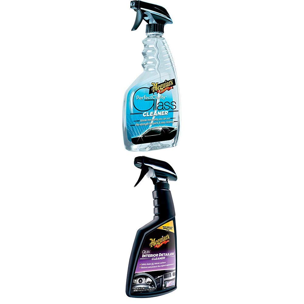 Meguiar's Quik Interior Detailer+Meguiar's Perfect Clarity G8216EU Glass Cleaner 473 ml