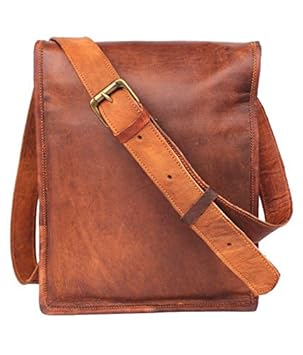 pranjals house genuine leather tablet messenger bag size (L) 10 (H) 13 (W) 4