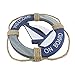 Wooden Nautical Life Ring Wall and Door Hanging Ornament Plaque,Welcome On Board,11.6