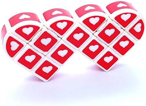 Siamese 3x3x1 Heart Super Floppy Cuboid Red Puzzle Cube Twisty Toy 1x3x3