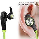 Bluetooth Headphones, Wireless Earbuds Bluetooth Headset with mic Sports running Earphones for iPhone Sony Samsung motorola LG (Green)