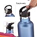 TOPOKO 25 OZ Double Wall Stainless Steel Water Bottle, Straw Lid with Handle, Vacuum Insulated, Sweat Proof, Leak Proof Travel Mug Sports Bottle, Keep Warm or Cold Up to 24 Hours. (Blue)