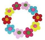 HipGirl Girls Mini Bow Tie, Mini Pinwheel Hair Bow Clips, Barrettes (10pc Felt Feltie Flower Velcro Barrettes)