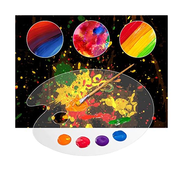 Clear Plastic Paint Palettes Big Size NonStick Acrylic Palette Oval