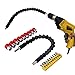 HAOGEGE Hardware Tools Flexible Shaft + Screwdriver Drill with Magnetic Quick-Connect Drive + Set of Simple Accessories, (multi-functional drilling sleeve)