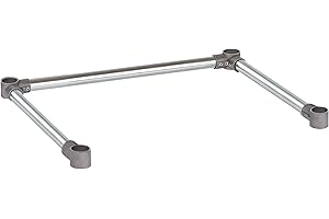 DuraSteel Open Base Work Table Bracing - 24 x 30 Inch Table Stabilizing Leg Cross Braces - Fits Commercial Food Prep Stainless Steel or Maple Wood Worktable