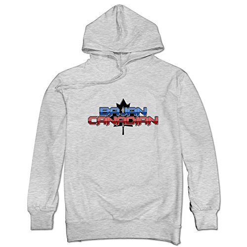 MeiLee Men's BajanCanadian Logo Customized 100% Cotton Hoodie