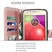 LK Case for Moto E4, [Wrist Strap] Luxury PU Leather Wallet Flip Protective Case Cover with Card Slots & Stand for Motorola Moto E (4th Generation) - Rose Gold