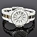 Ohsen White Color Womens Ladies Quartz Wrist Watch with 8 Color LED