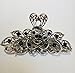 Numblartd Vintage Chic Metal Alloy Rhinestone Large Size Fancy Hair Claw Jaw Clips Pins - Women Fashion Retro Flowers Hair Catch Hair Updo Grip Hair Accessories for Thick Hair