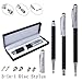 Stylus,TouchFine(TM) 2Pcs 3-in-1 Disc Stylus/Styli,Dual-Sided Capacitive Fiber and Fine Point Disc Stylus,2 Replaceable Disc Tips,4 Replaceable Fiber Tips with Gift Box